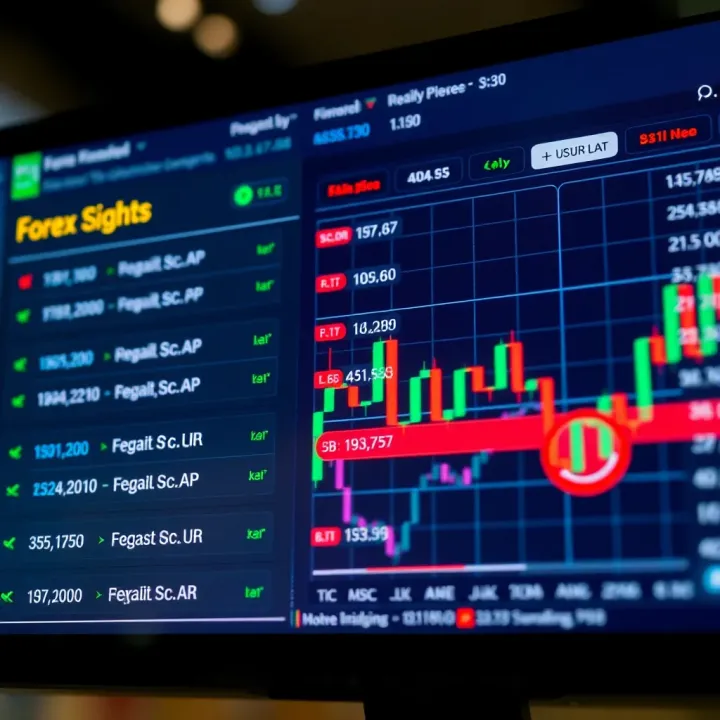 Digital interface showing forex broker selection options and regulatory compliance indicators