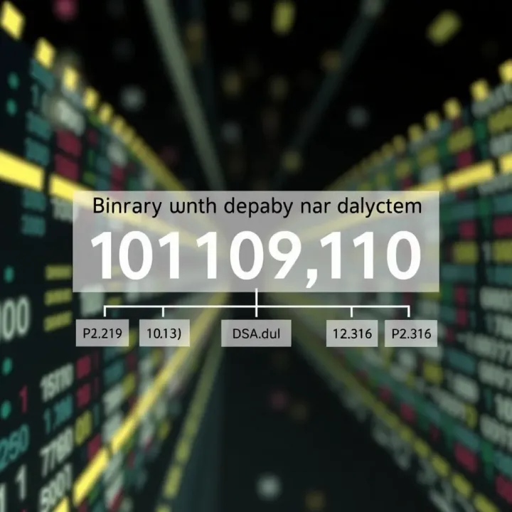 Diagram explaining the binary number system with examples and visual representation of binary digits