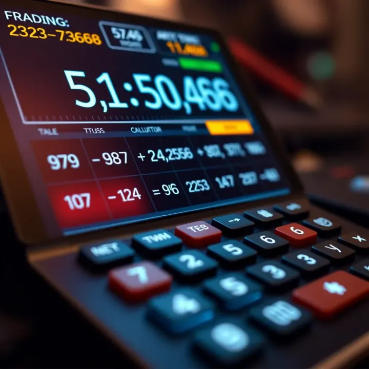 Illustration showing a digital interface of an online binary calculator performing addition and subtraction operations