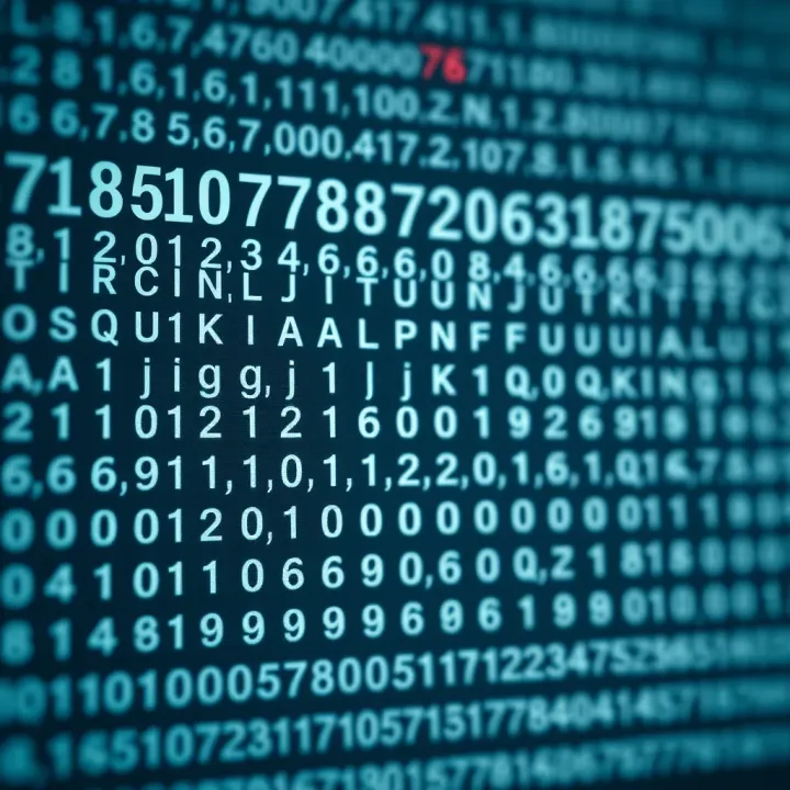 Mapping ASCII Characters to Binary Codes Diagram showing ASCII characters mapped to their binary code equivalents