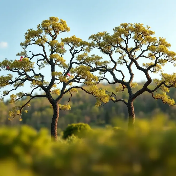 Comparison of balanced and unbalanced binary trees showing height differences