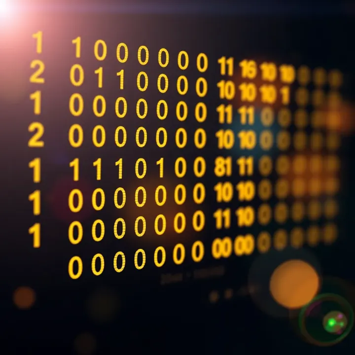 Structure of Binary Code with Bits Diagram illustrating the structure of a binary code with bits represented as zeros and ones
