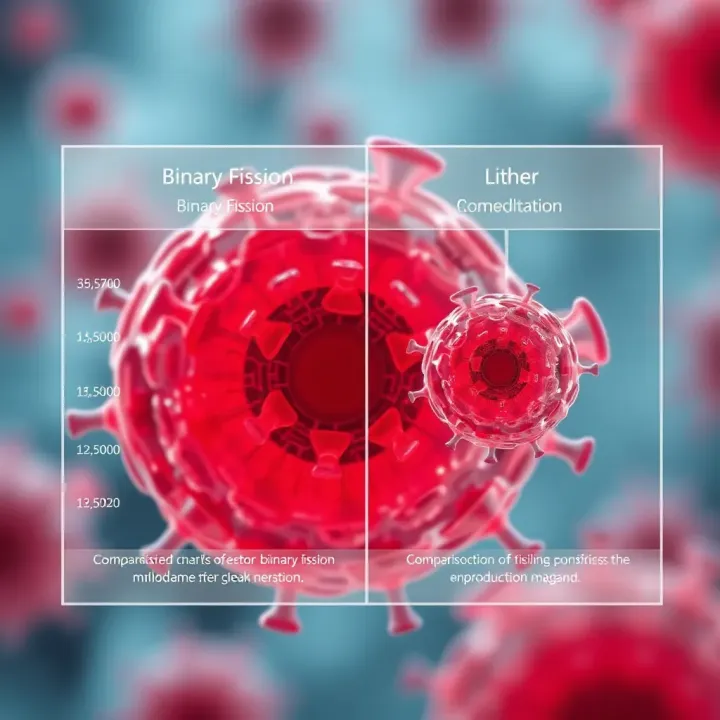 Comparison of Binary Fission with Other Reproduction Methods Comparison chart illustrating differences between binary fission and other reproduction methods