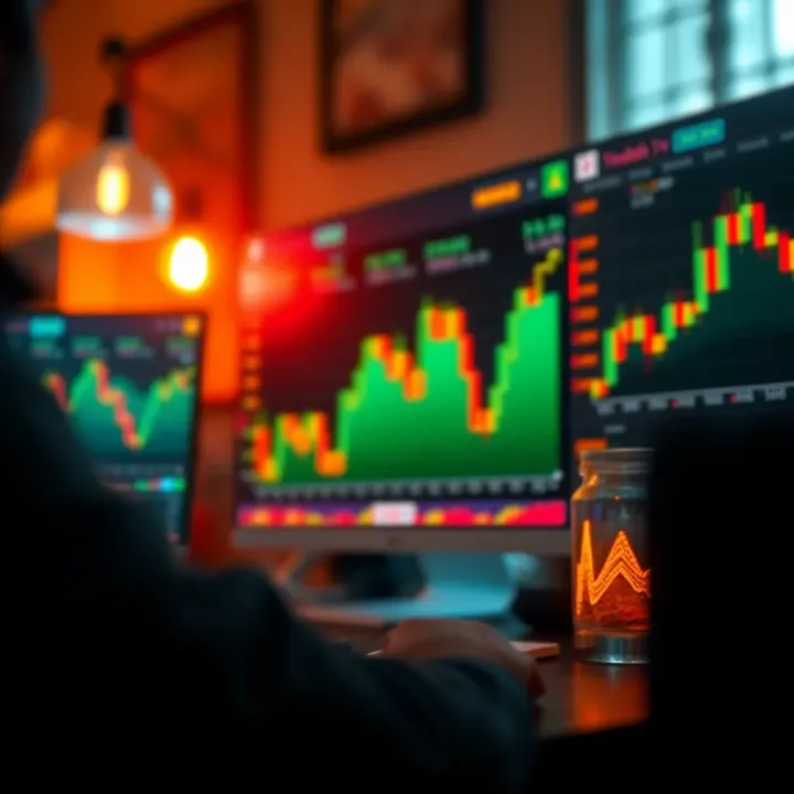 Chart showing binary options trading trends and market fluctuations in Pakistan
