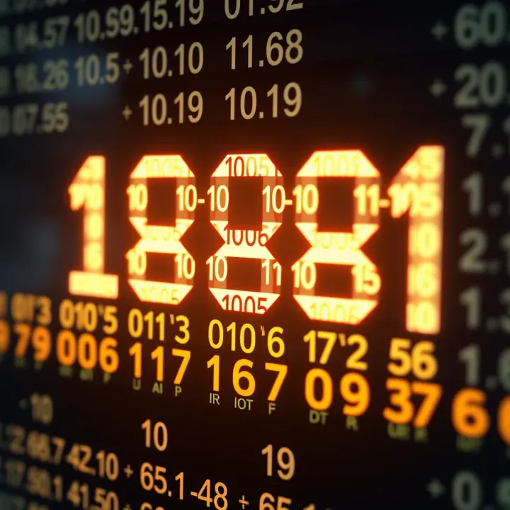 Binary Digits Matched with Decimal Values Diagram showing binary digits aligned with their corresponding decimal values for conversion