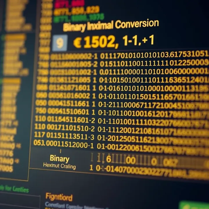 Diagram showing the conversion of a binary number to its equivalent hexadecimal representation