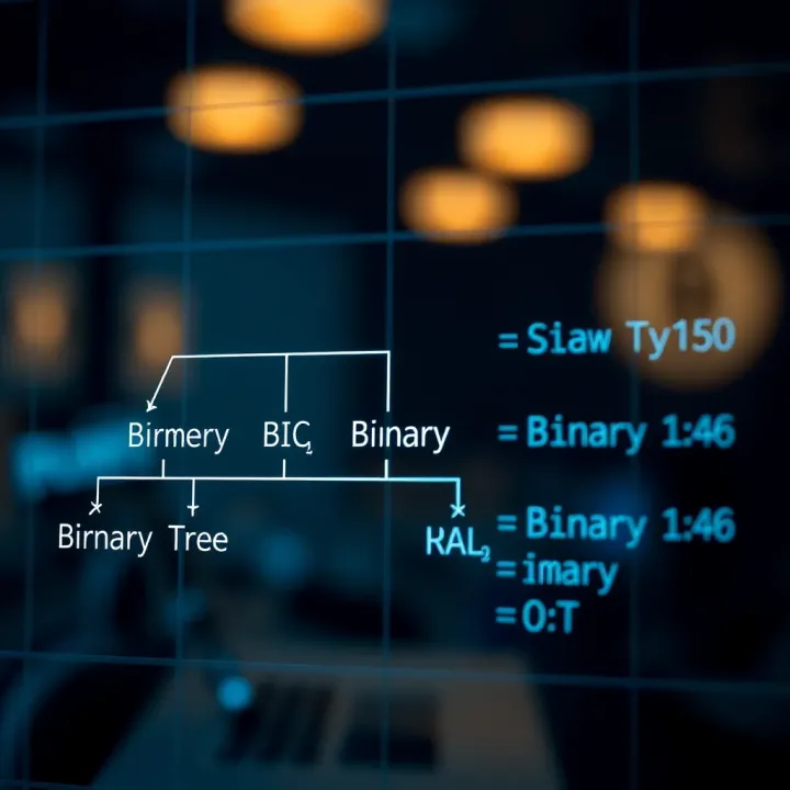 Diagram illustrating the structure of a binary tree with nodes and branches