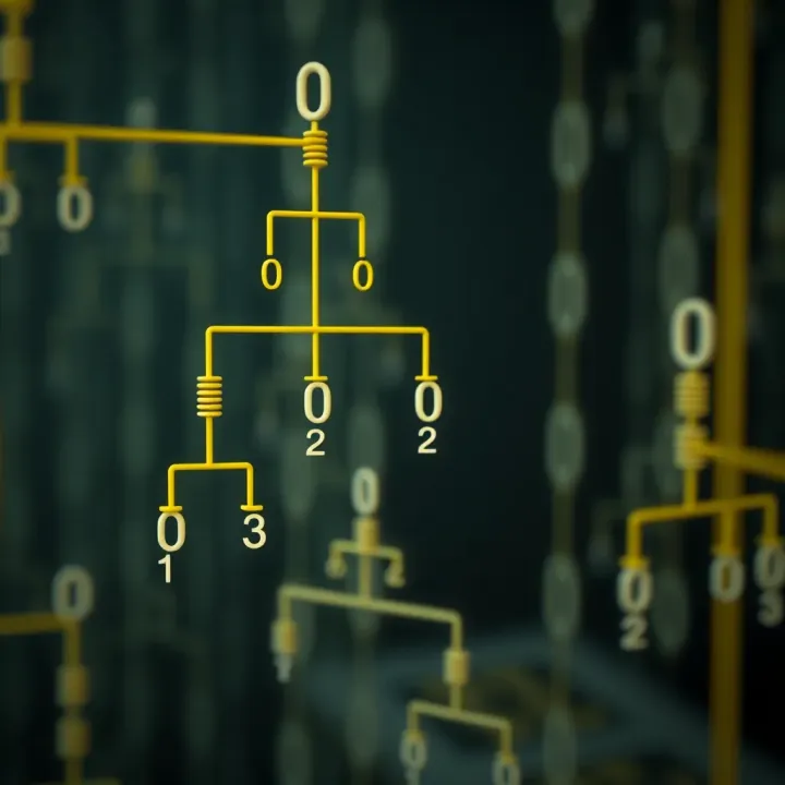 Visual example showing binary tree traversal methods including in-order, pre-order, and post-order