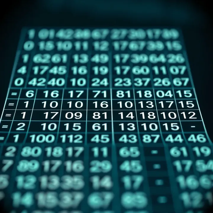 Example table illustrating binary values alongside their corresponding hexadecimal symbols