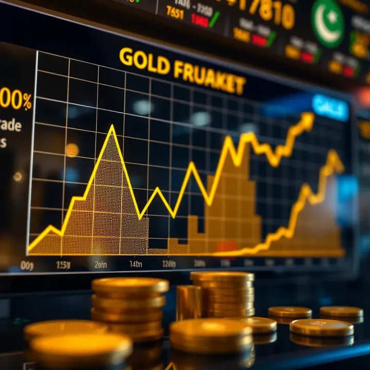 Gold Price Fluctuations in Pakistan's Market Dynamics Graph showing rising and falling trends in gold prices in Pakistani market