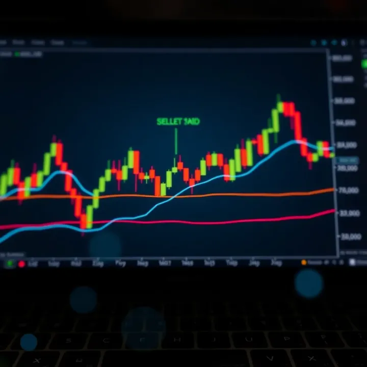 Annotated candlestick chart highlighting bullish and bearish signals for trend prediction