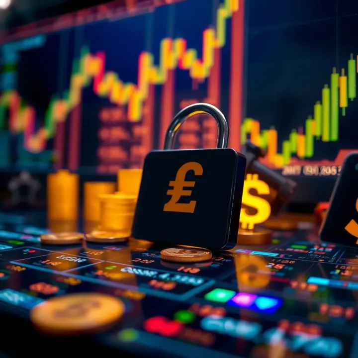 Conceptual illustration of secure and authorized forex trading platforms with digital currency symbols
